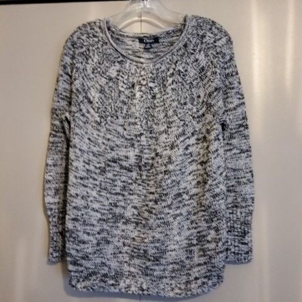 S12 Chaps black & white women's knit sweater